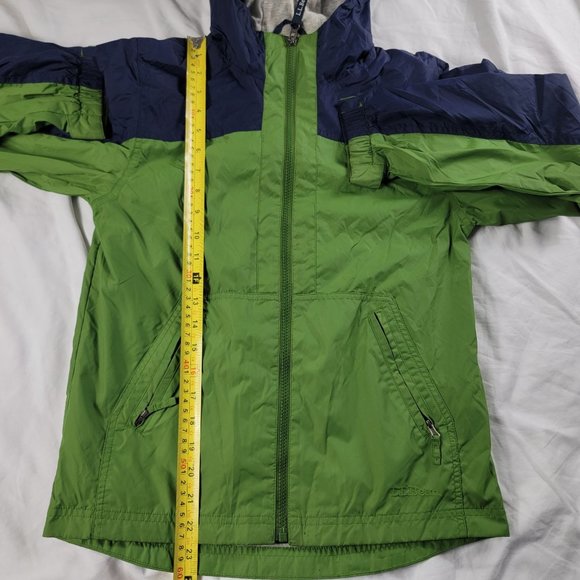 LL Bean Kids Medium Green Blue Jacket Full Zip Hoodie Outdoors Casual School - Picture 12 of 13